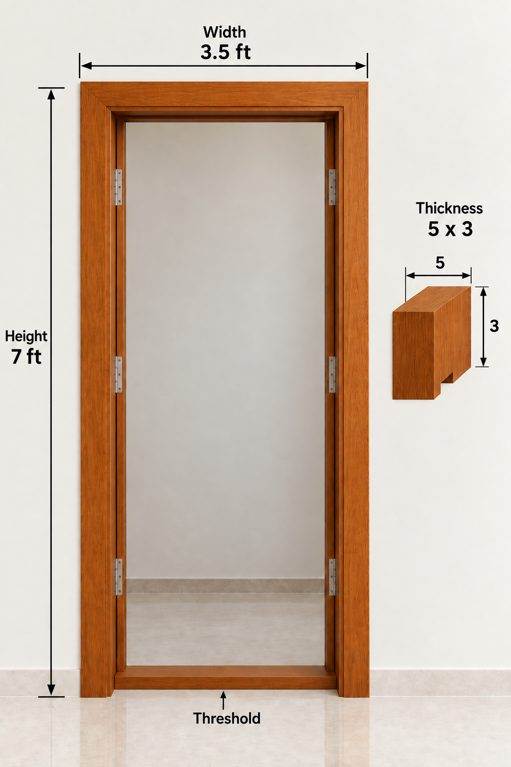 Wooden Door Frame (7x3.5)
